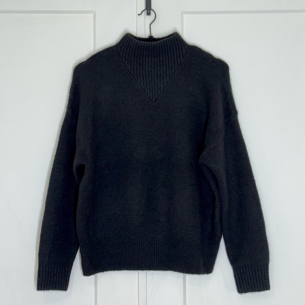 Madewell Dillon Women's V-Neck Black Sweater